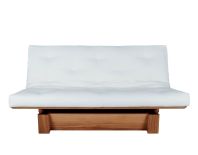 Schlafsofa b2 mit Futon. In 10 unterschiedlichen Holzarten verfügbar. (Holzmuster siehe unten).